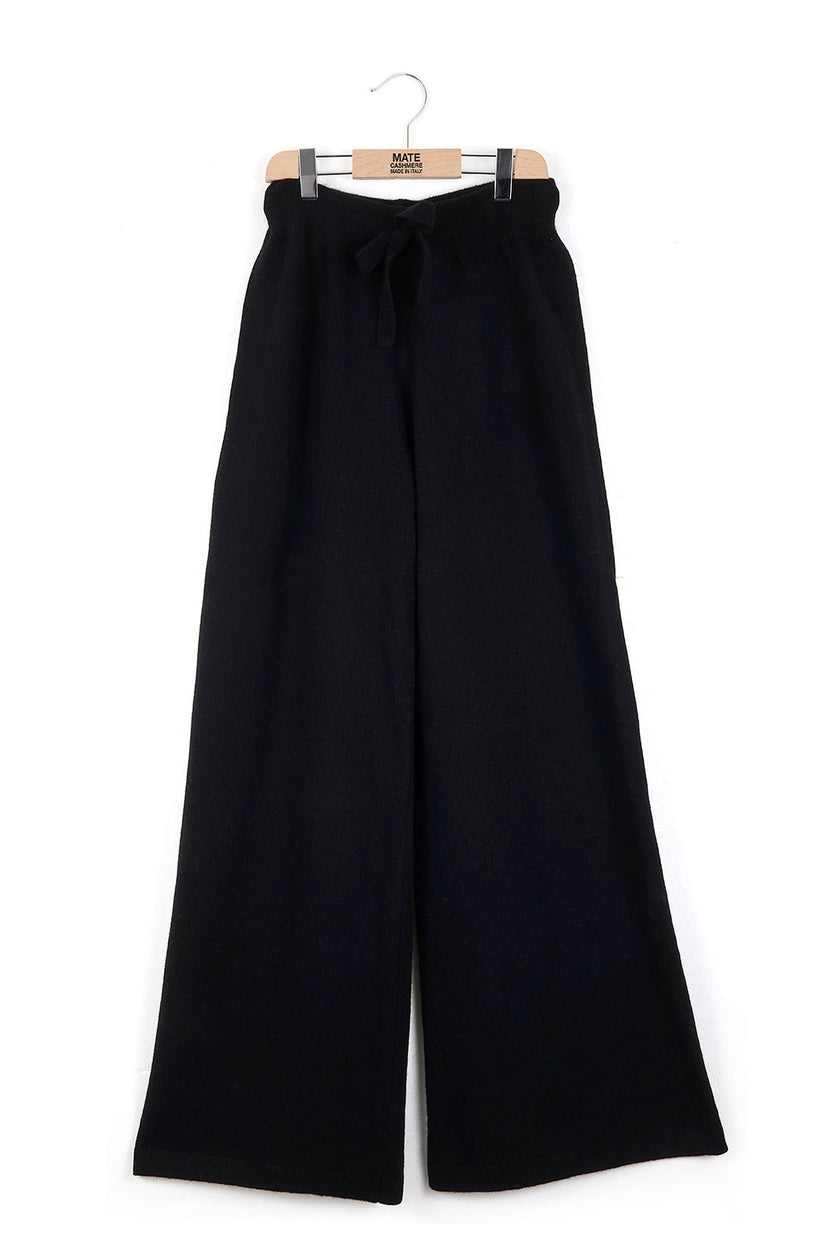 Pantalone a zampa di elefante in cashmere