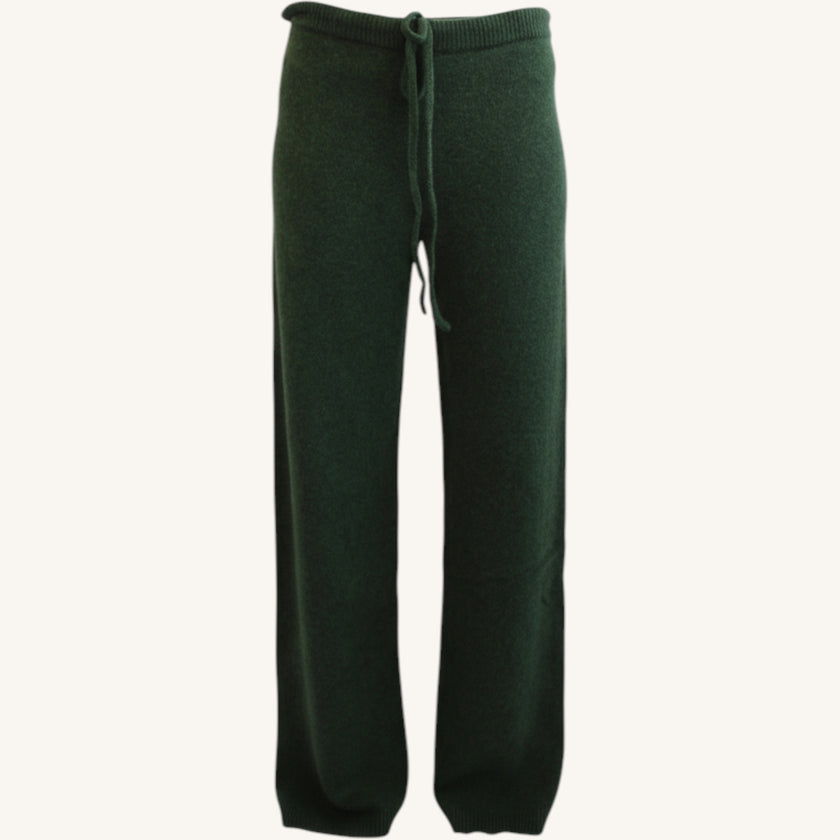 Pantaloni vita bassa in cashmere