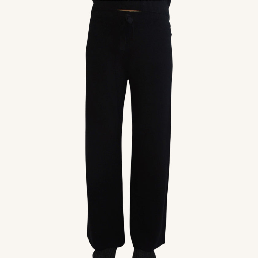 Pantaloni vita bassa in cashmere