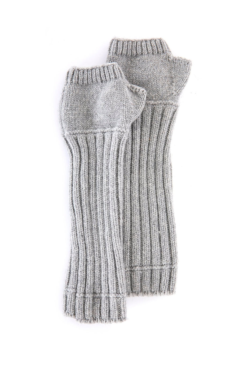 manicotto a coste in cashmere