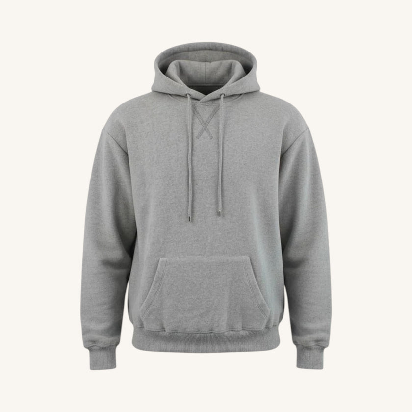 Felpa con cappuccio in tessuto cashmere cotone