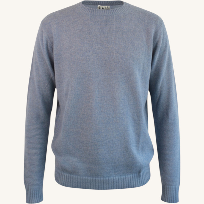 Maglione girocollo in cashmere lino