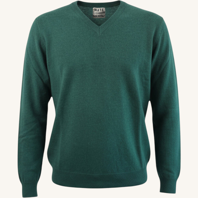 Maglione con scollo a v in cashmere