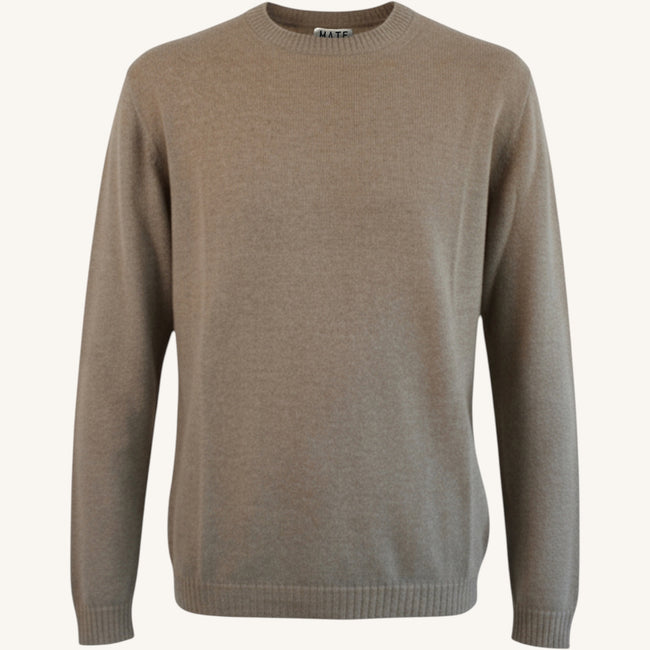 Maglione girocollo in cashmere lino