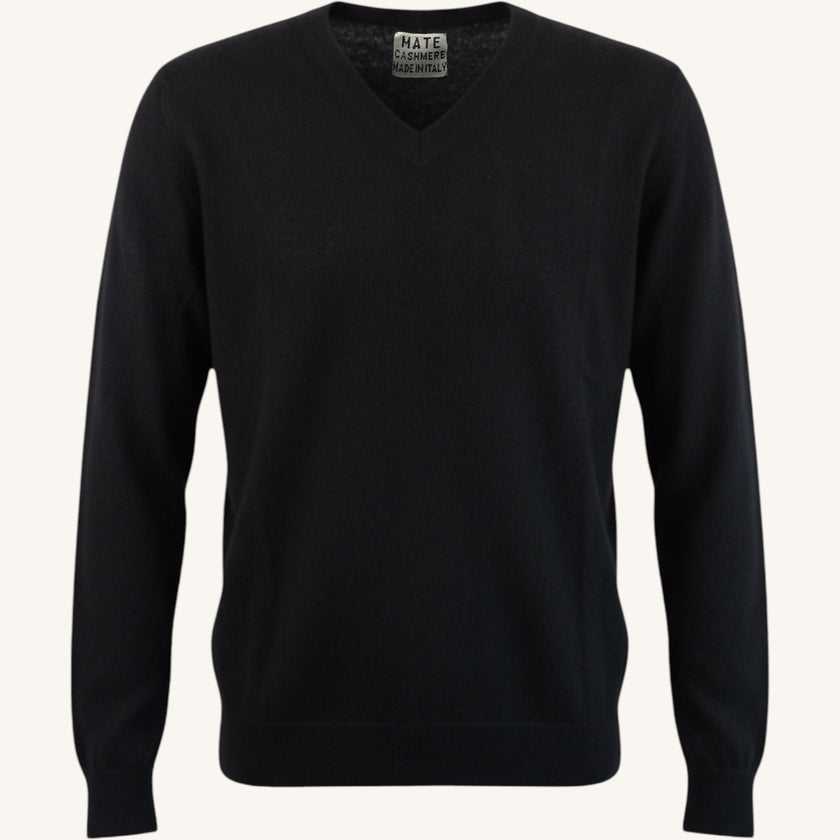 Maglione con scollo a v in cashmere