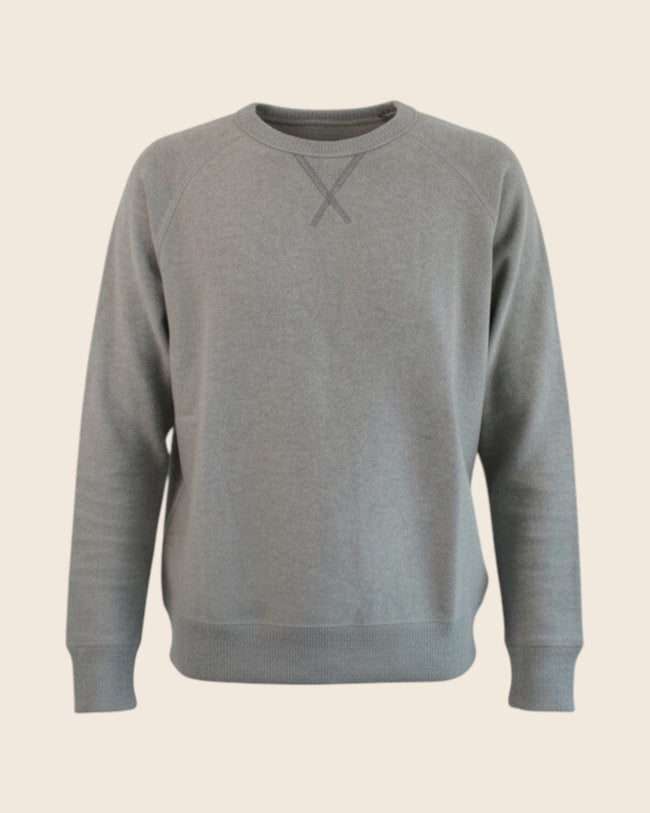 Felpa girocollo in tessuto cashmere cotone