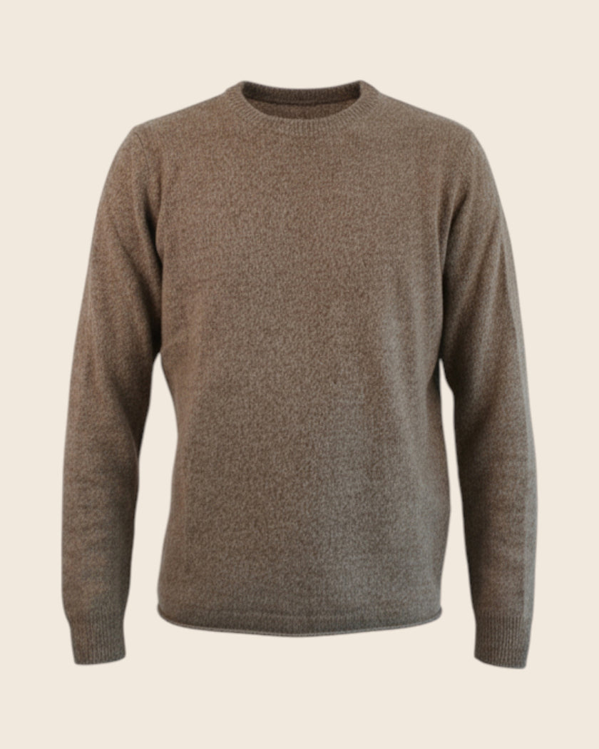 Maglione girocollo in cashmere senza orlo