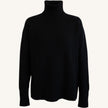 Maglione collo alto con spacchi in cashmere