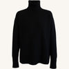 Maglione collo alto con spacchi in cashmere