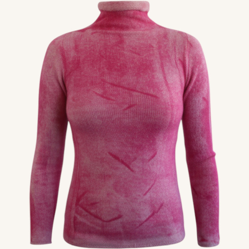 Maglione collo alto tie dye