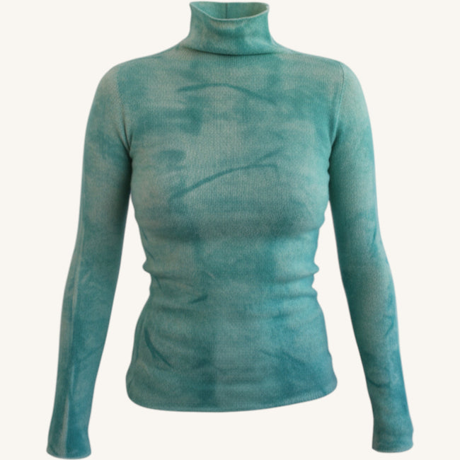 Maglione collo alto tie dye