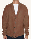 Cardigan con bottoni spray in cashmere