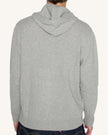 Maglione Full Zip con cappuccio in cashmere
