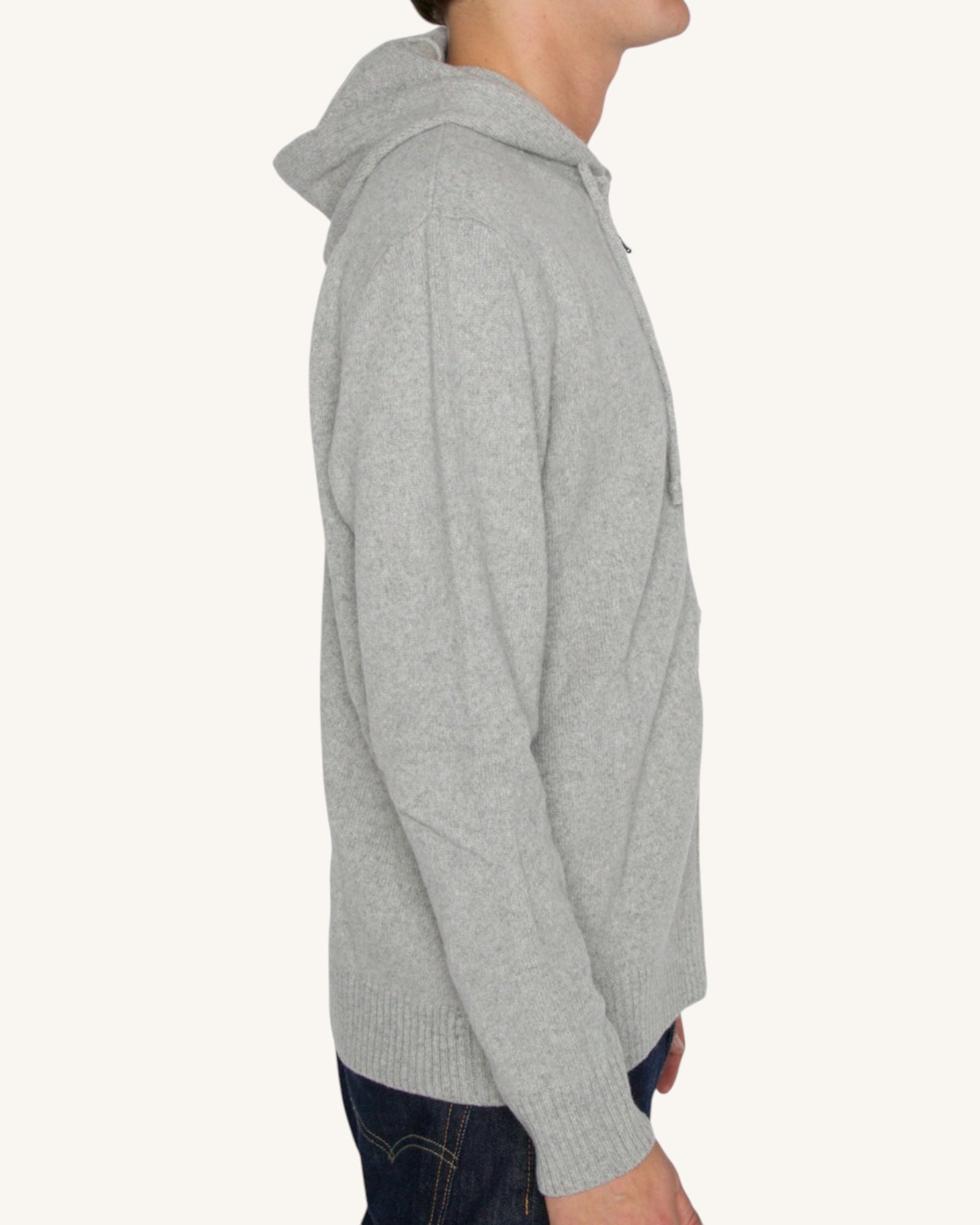 Cashmere full-zip hooded sweater