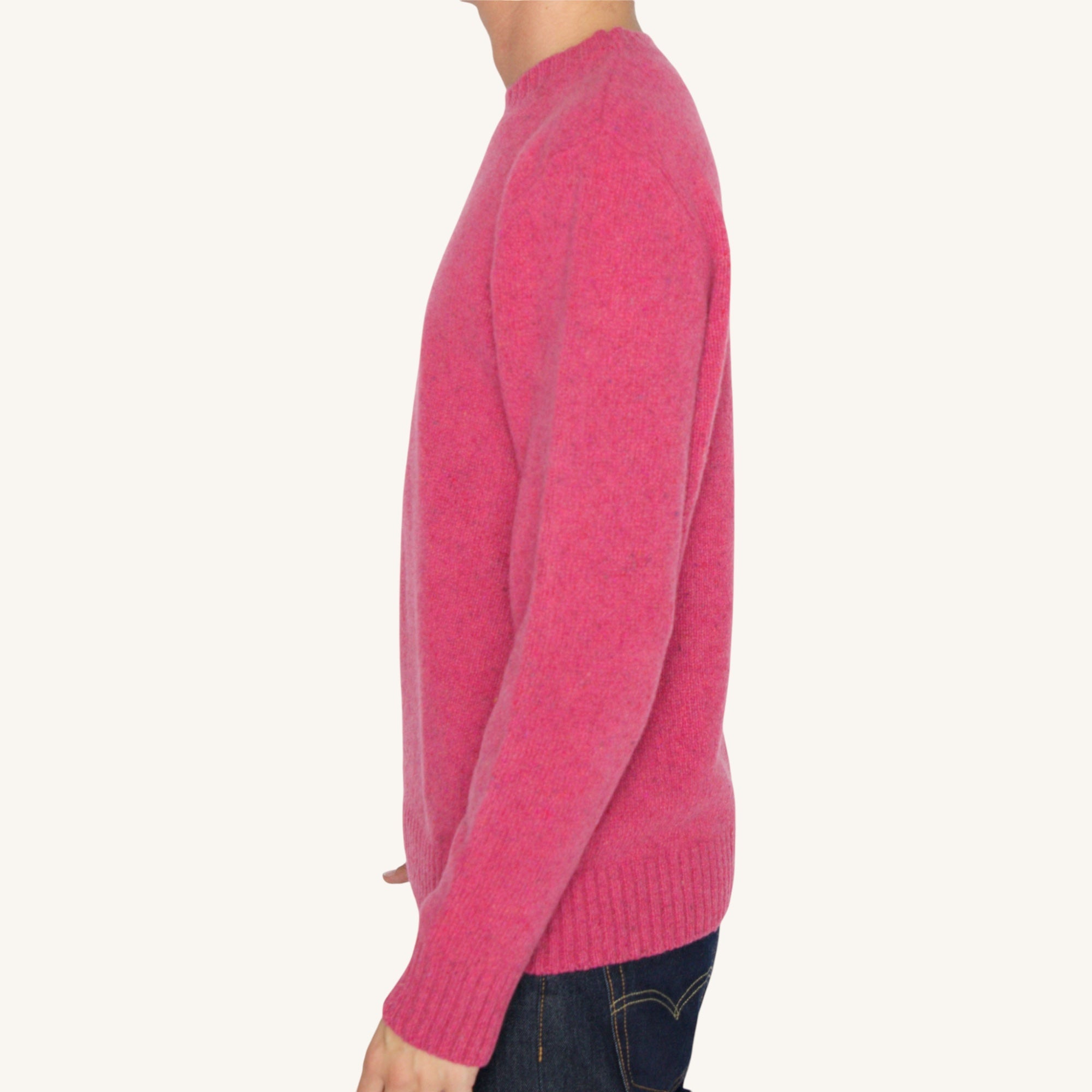 Men's melange cashmere crew neck