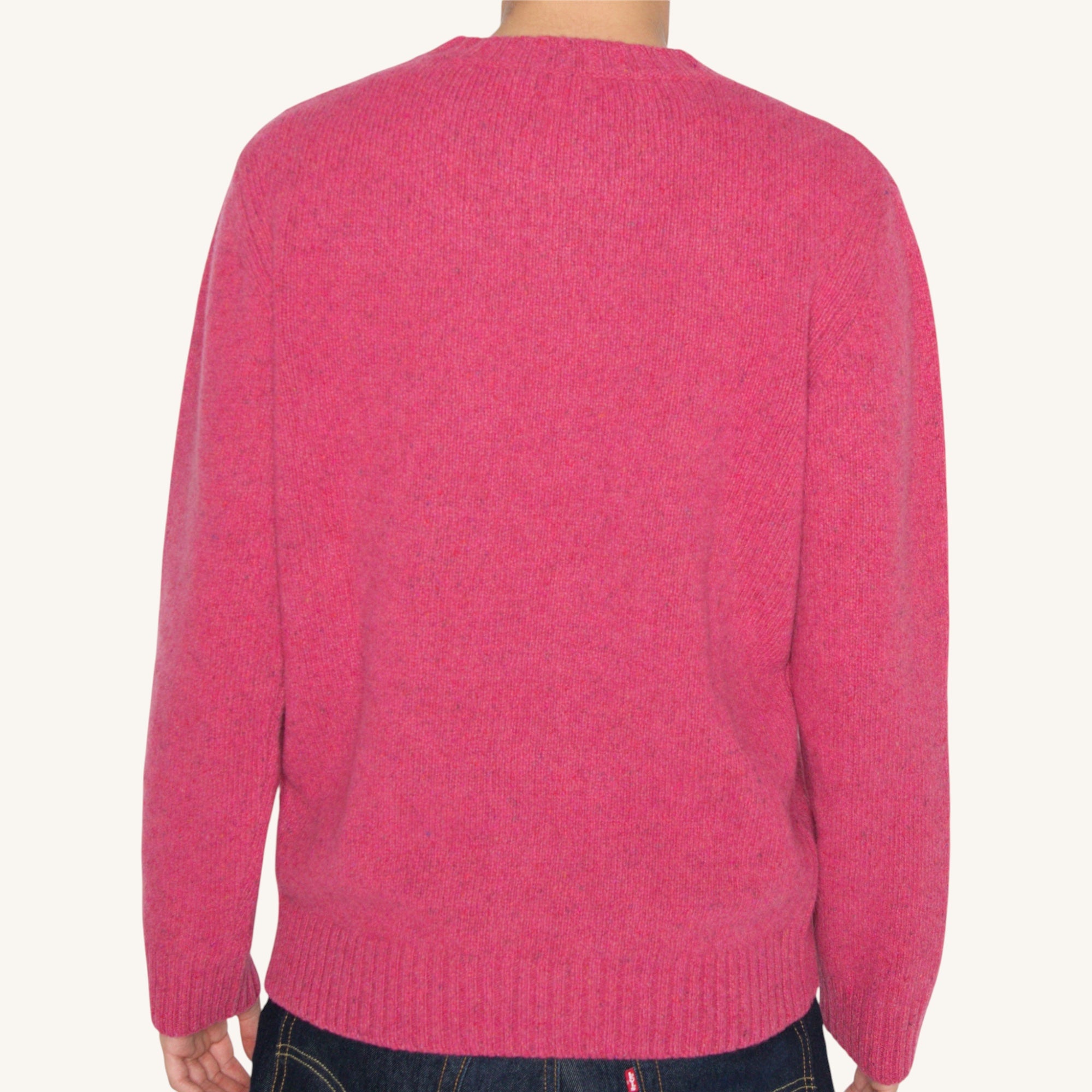 Men's melange cashmere crew neck