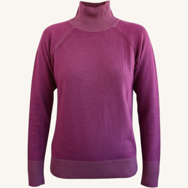 Maglione collo alto fast dyed in cashmere