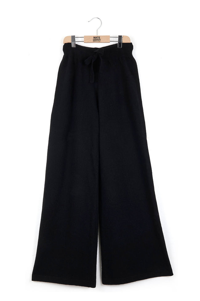 Cashmere bell-bottom trousers