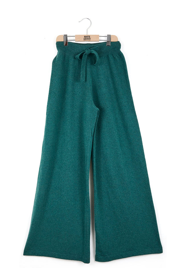 Cashmere bell-bottom trousers