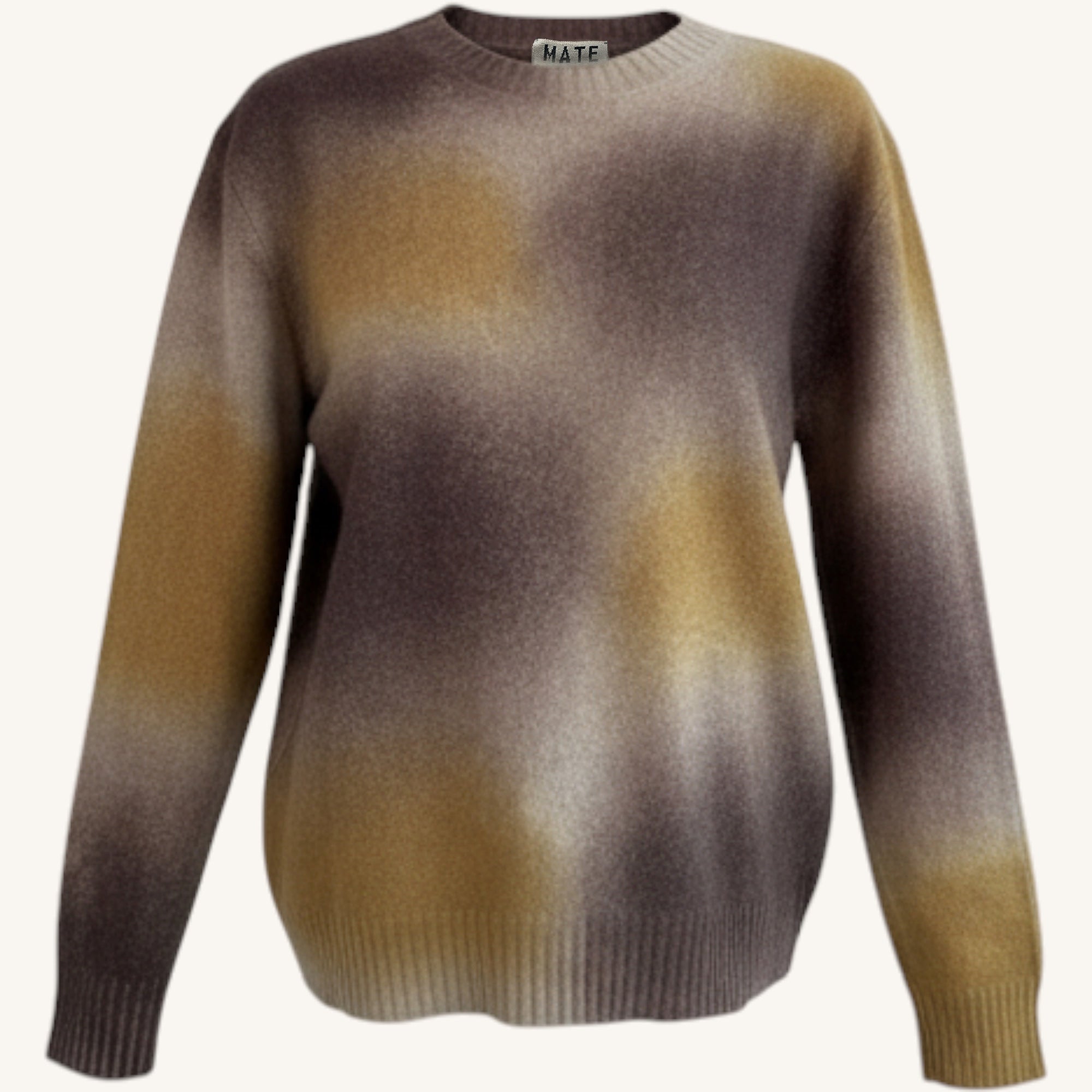 Patterned crew neck sweater