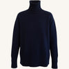 Maglione collo alto con spacchi in cashmere