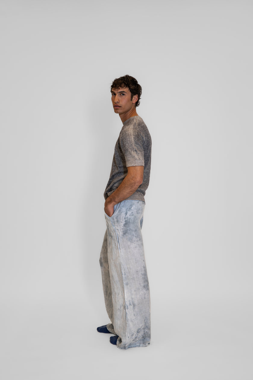 T-shirt in cashmere lino