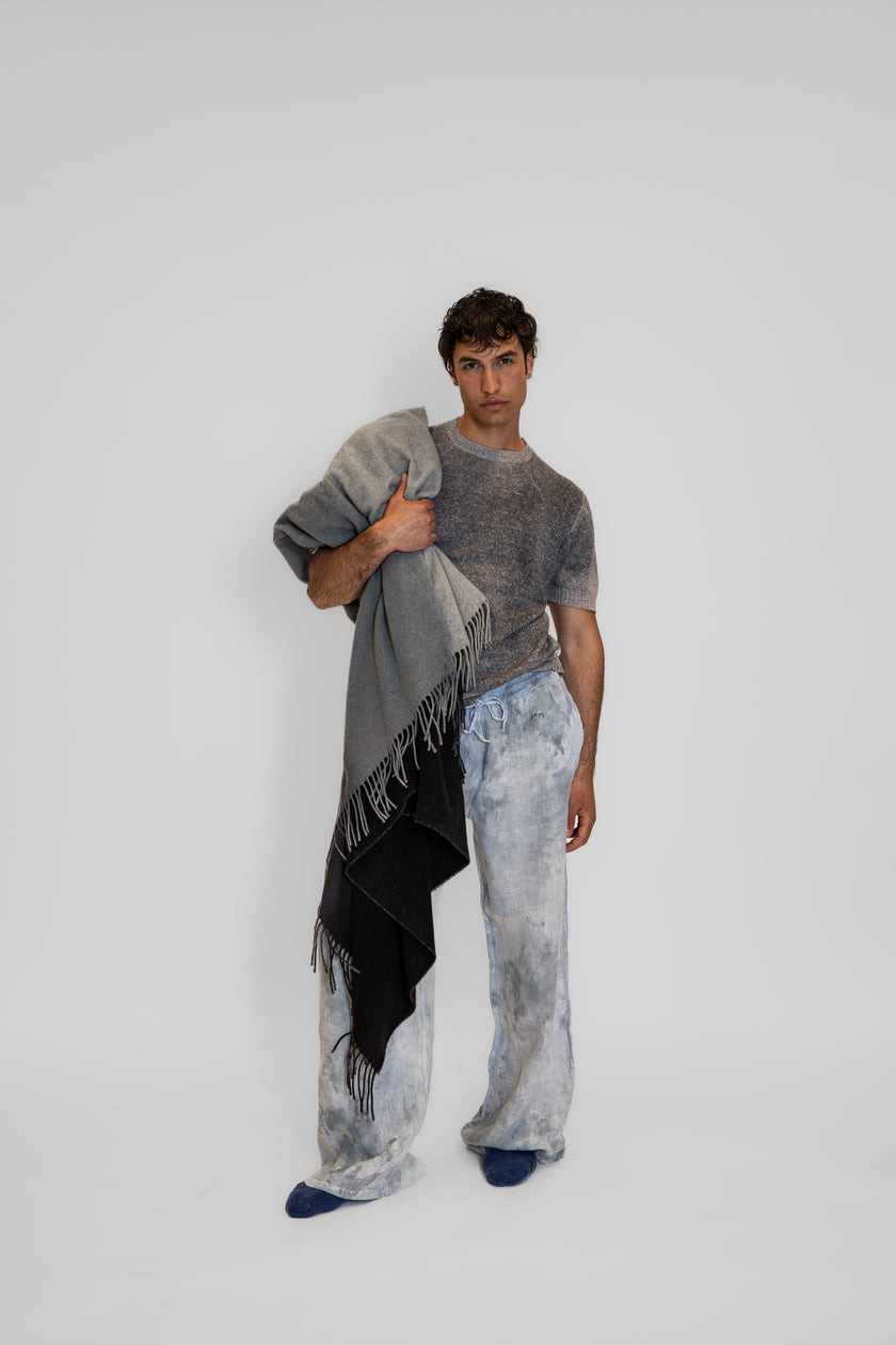 T-shirt in cashmere lino