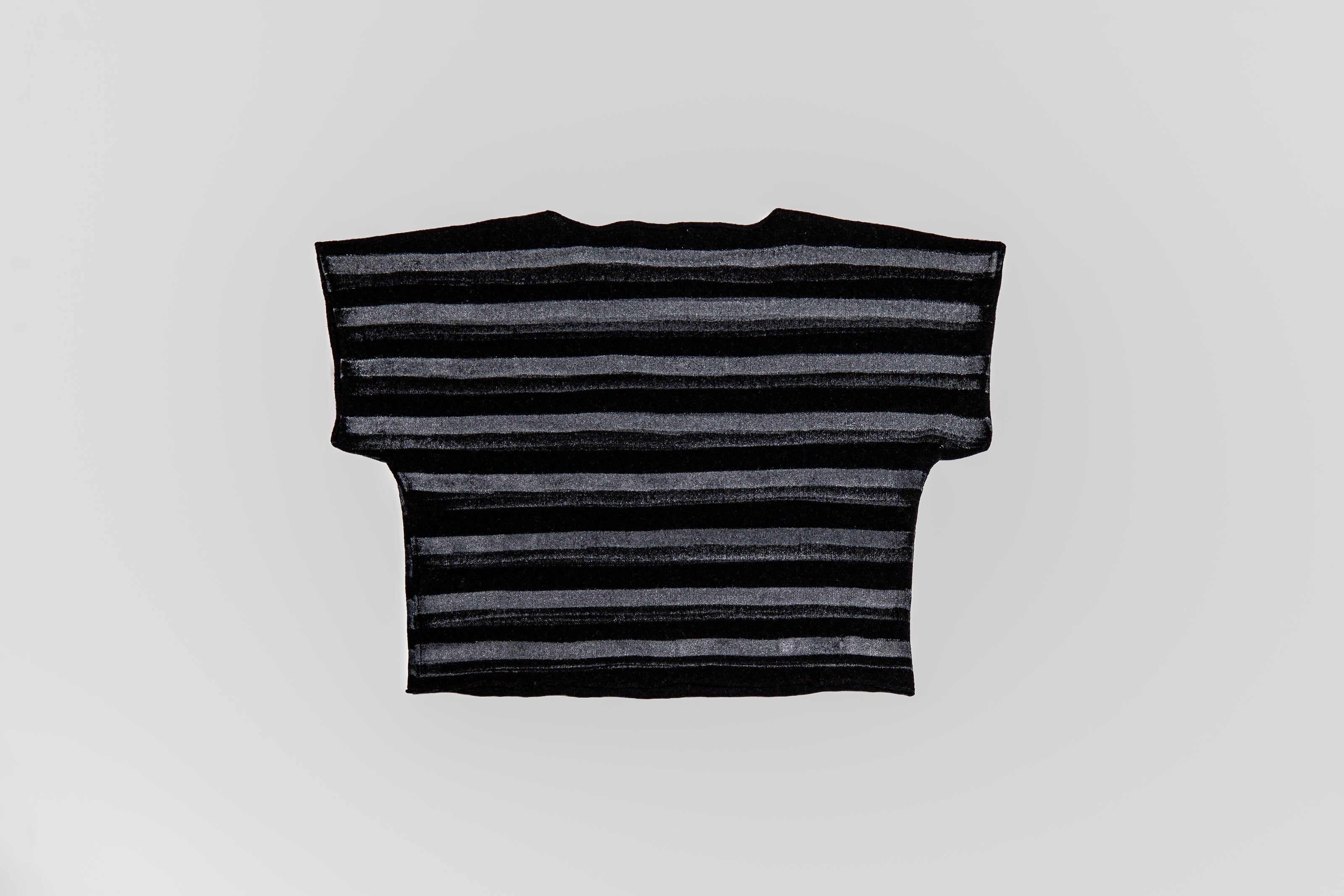 Striped cotton cashmere short-sleeve T-shirt