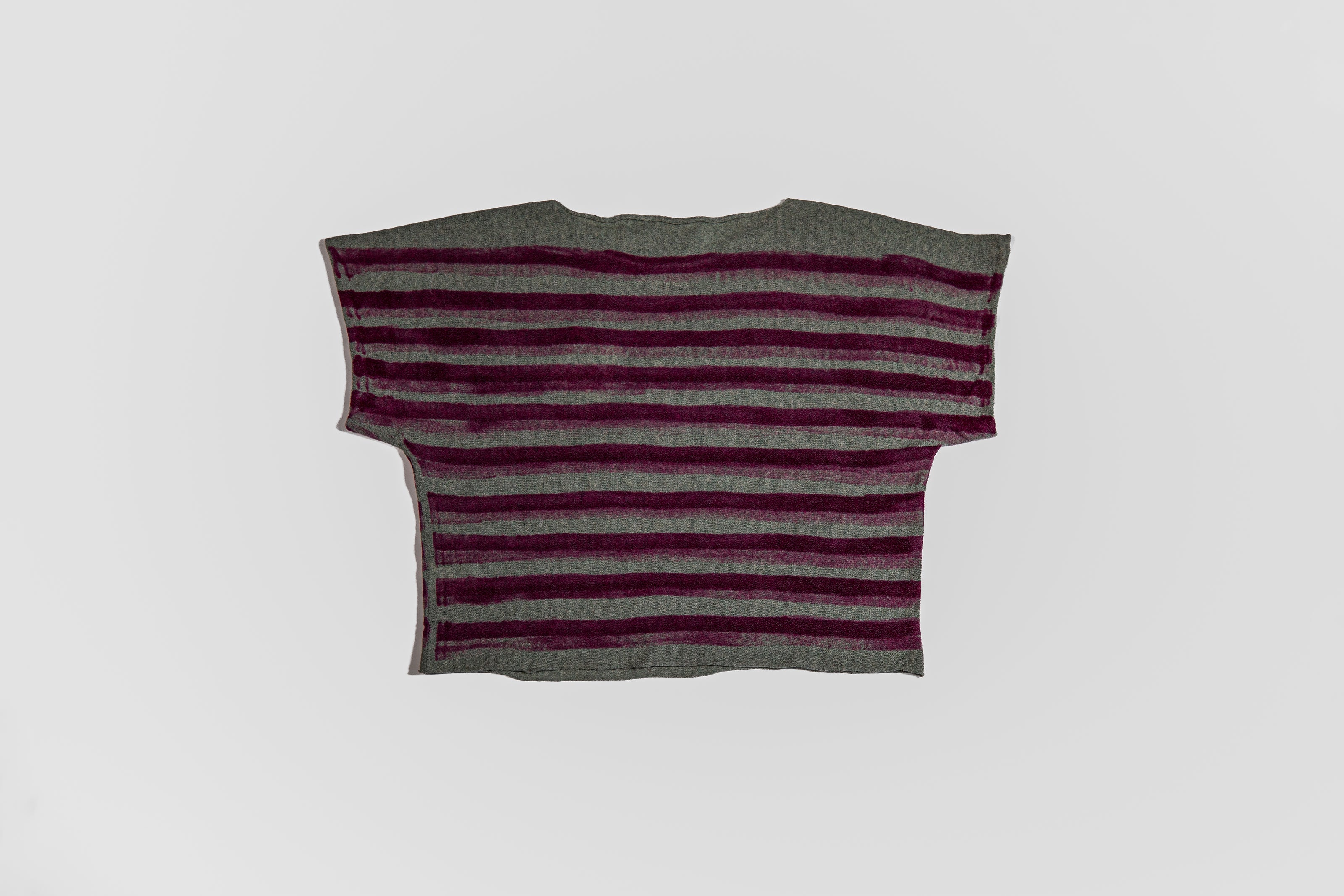 Striped cotton cashmere short-sleeve T-shirt