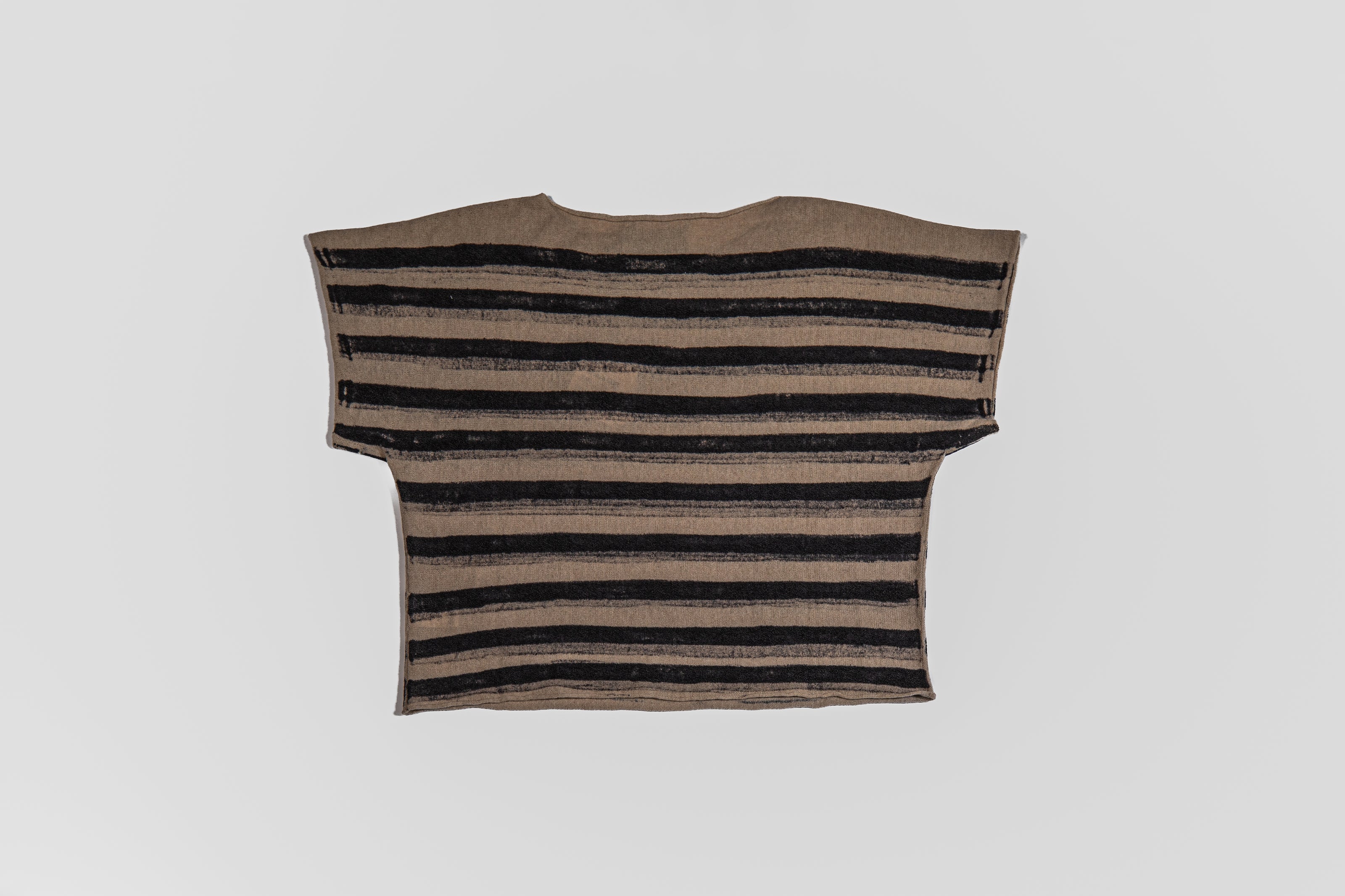 Striped cotton cashmere short-sleeve T-shirt