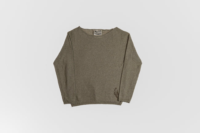 cashmere linen long-sleeve boat neck t-shirt