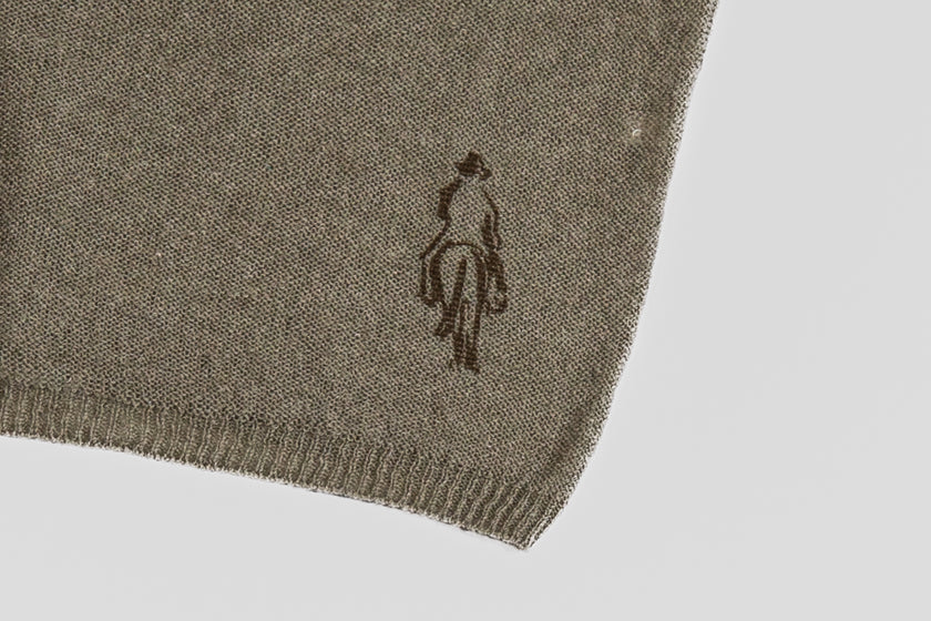 Maglione paricollo in cashmere lino