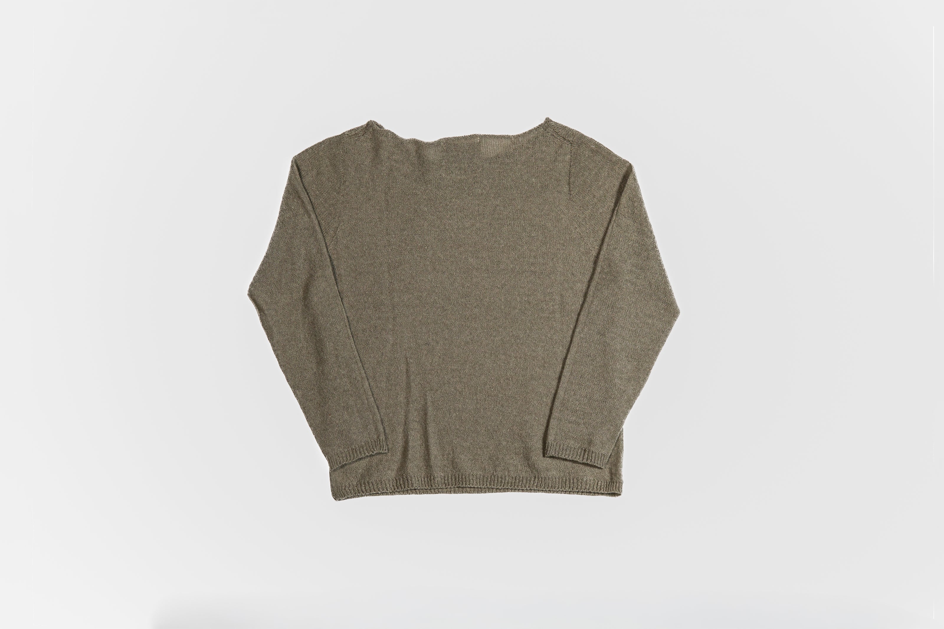 cashmere linen long-sleeve boat neck t-shirt