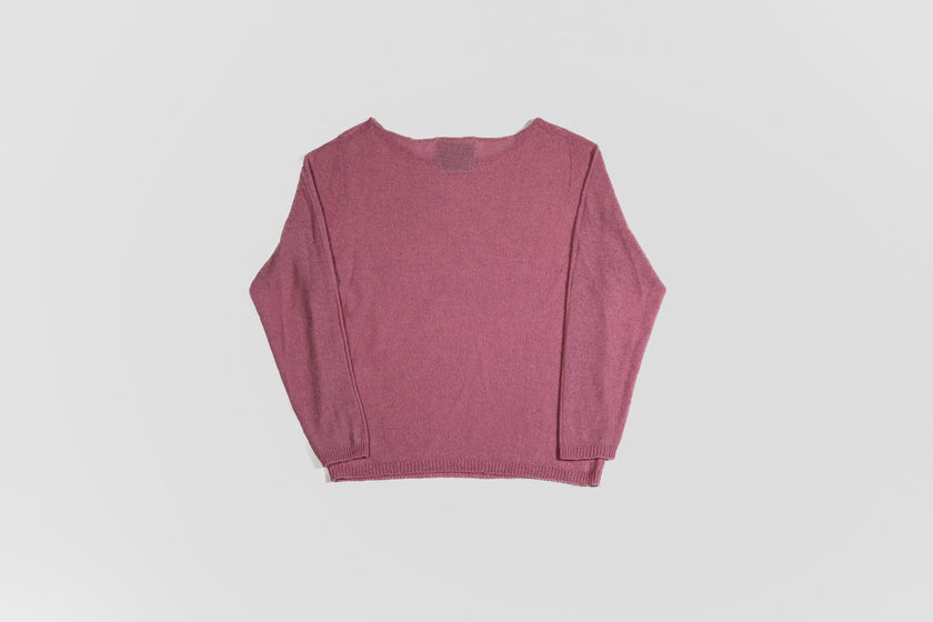 Maglione paricollo in cashmere lino