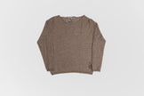 Maglione paricollo in cashmere lino