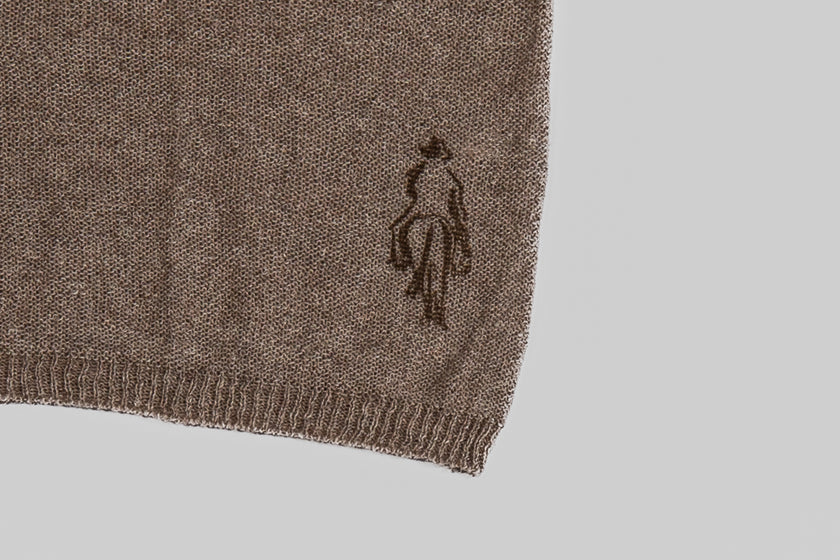Maglione paricollo in cashmere lino