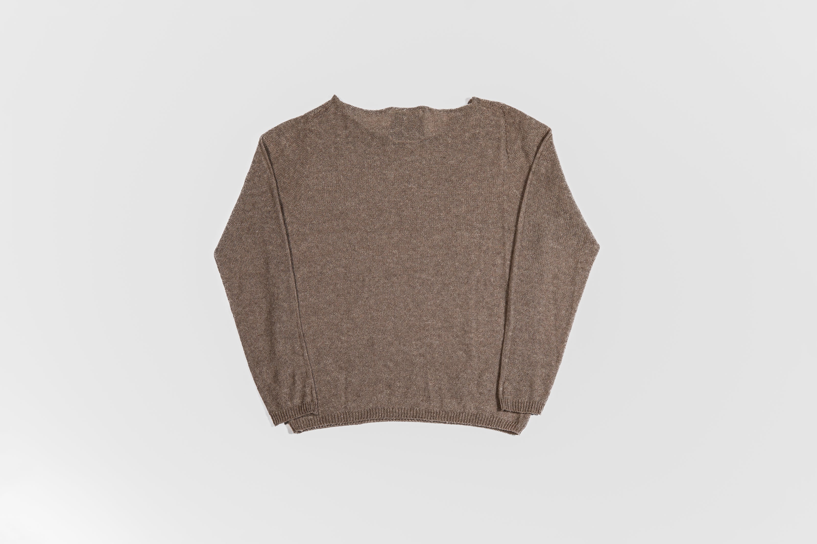 cashmere linen long-sleeve boat neck t-shirt