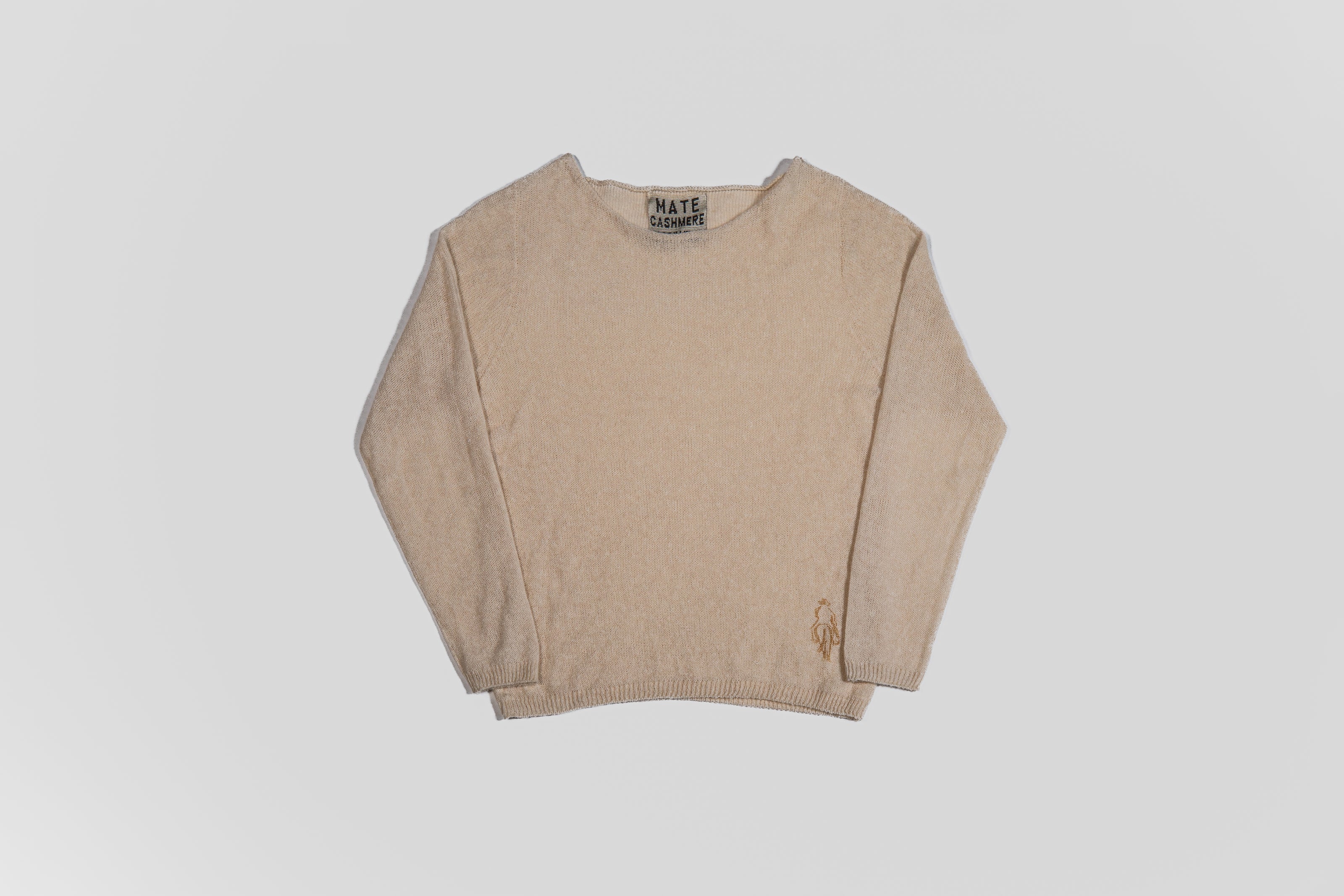 cashmere linen long-sleeve boat neck t-shirt