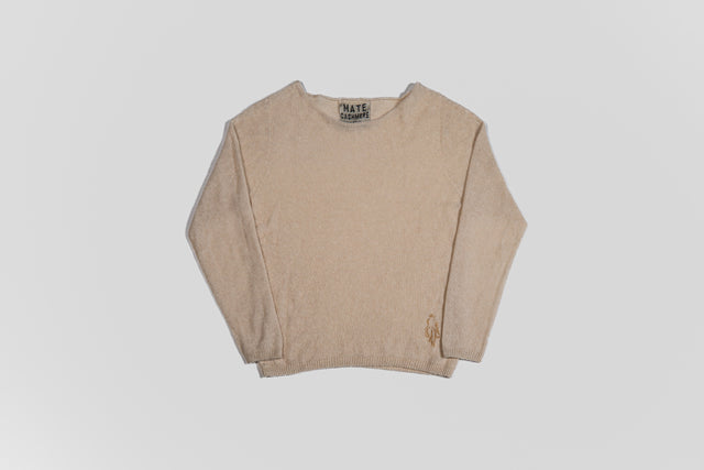 cashmere linen long-sleeve boat neck t-shirt