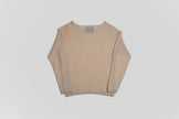 Maglione paricollo in cashmere lino