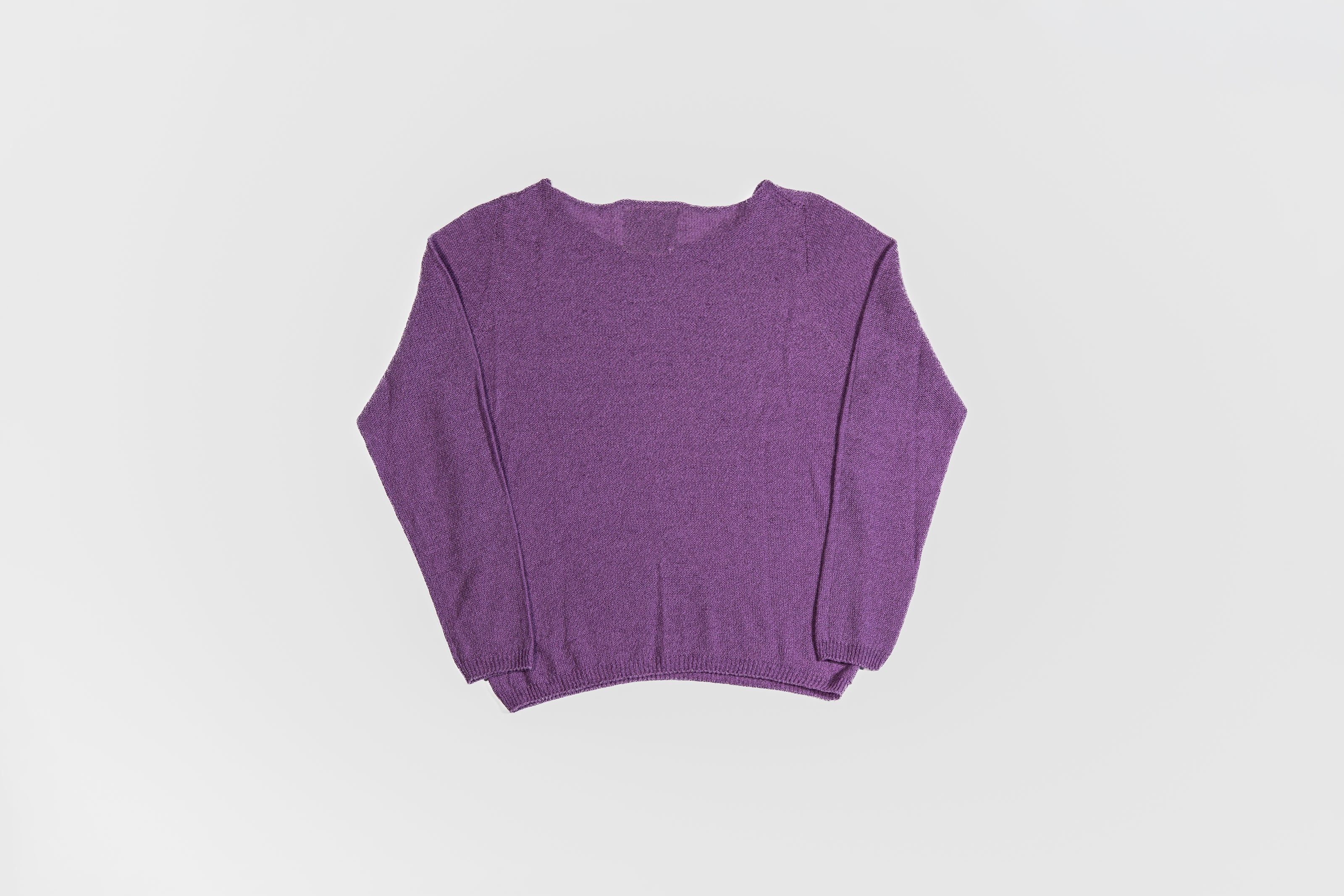 cashmere linen long-sleeve boat neck t-shirt