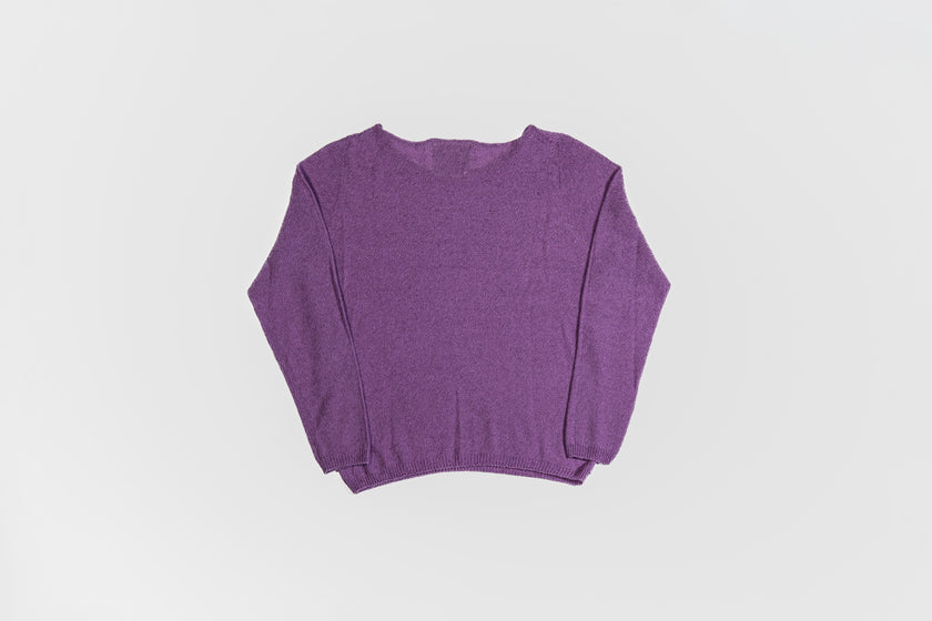 Maglione paricollo in cashmere lino