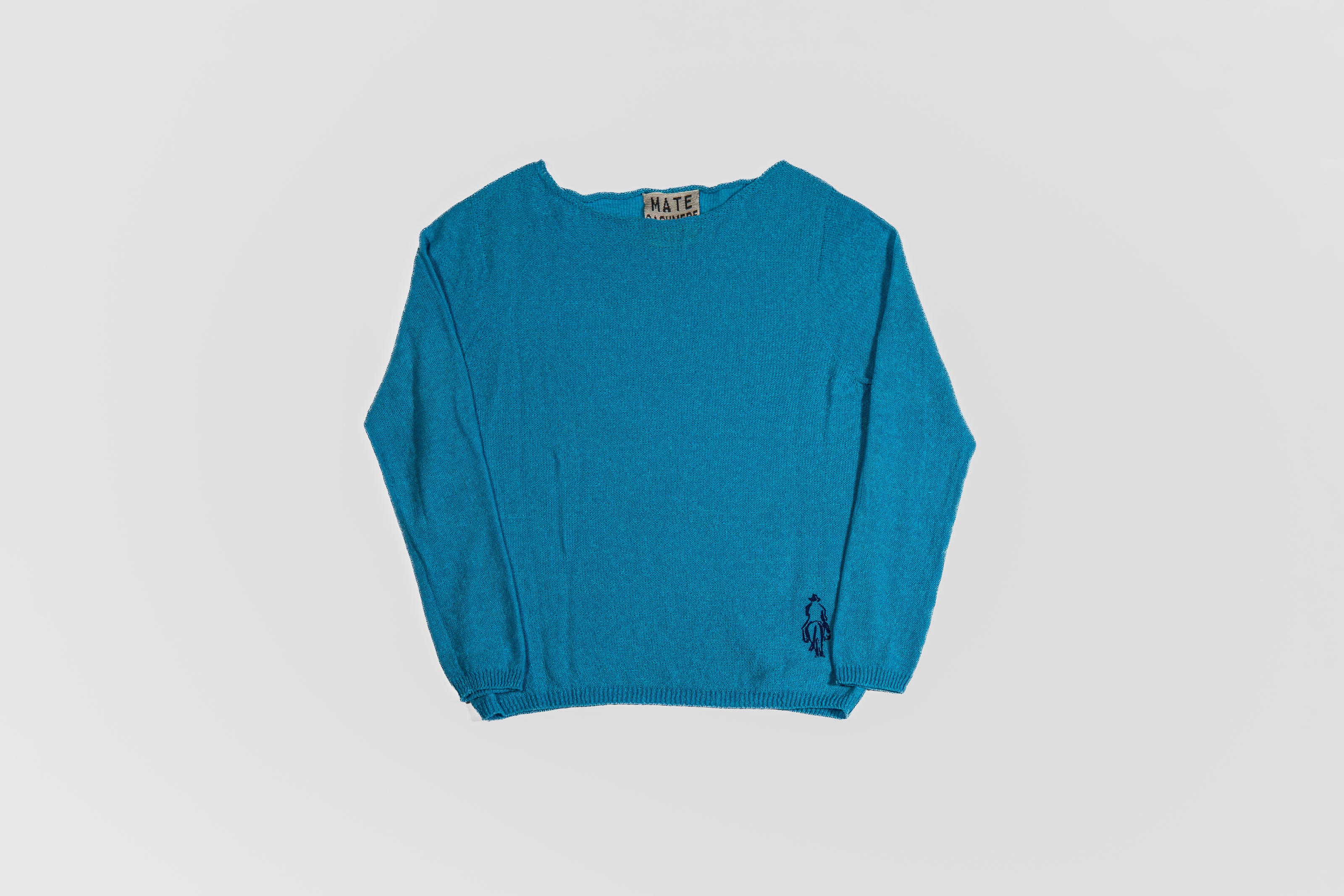 cashmere linen long-sleeve boat neck t-shirt