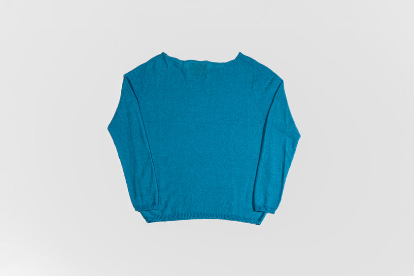 Maglione paricollo in cashmere lino