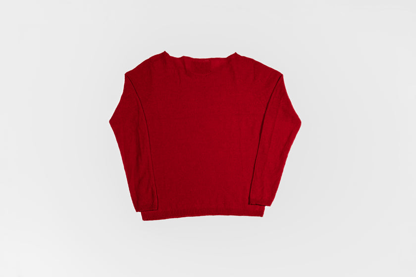 Maglione paricollo in cashmere lino