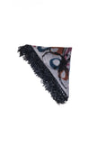 Scialle handmade con frange in camoscio