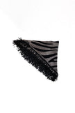 Scialle handmade con frange in camoscio