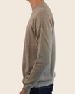 Maglione girocollo in cashmere lino