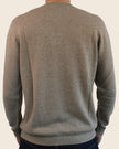 Maglione girocollo in cashmere lino