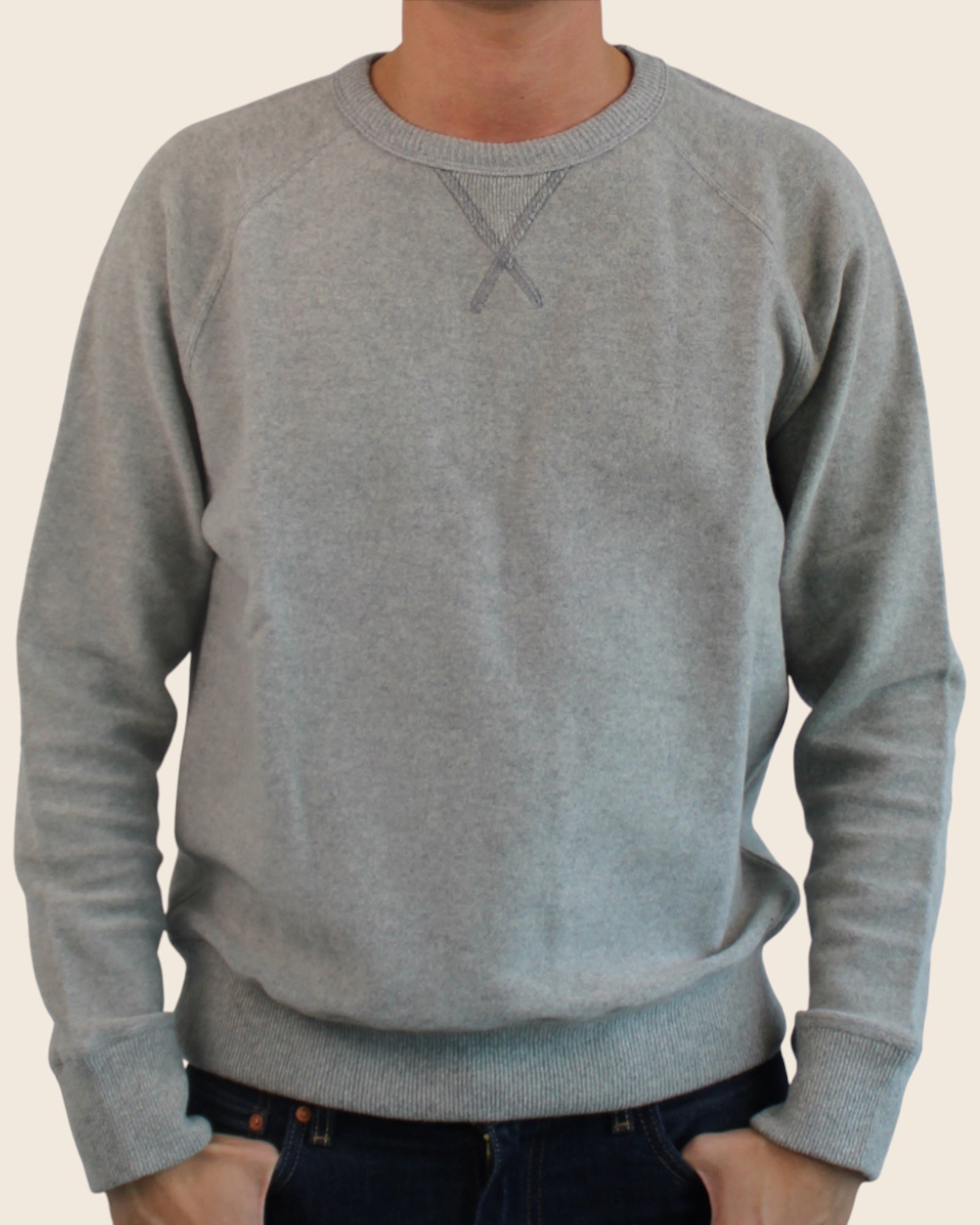 Crewneck sweatshirt in cotton-cashmere blend